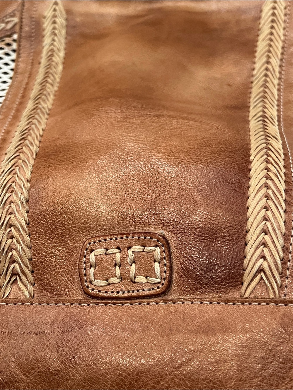 Bed|Stü Amelie Tote Bag Purse Nectar Lux Tan Rustic Handmade Purse - Picture 11 of 16
